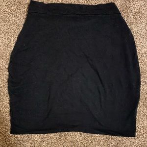 Black mini skirt